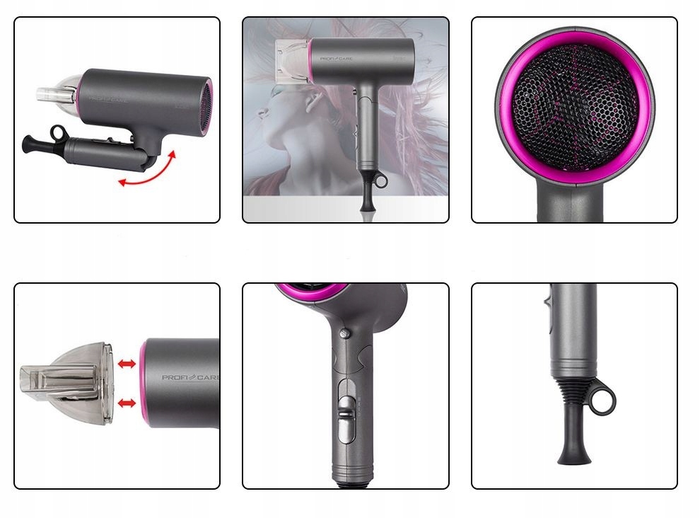 Składana Suszarka do włosów ProfiCare PC-HT Model PC-HT 3073