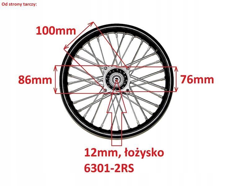 KOLO FELGA RAFKA CROSS TYL 14 110 125CC Rims manufacturer Other