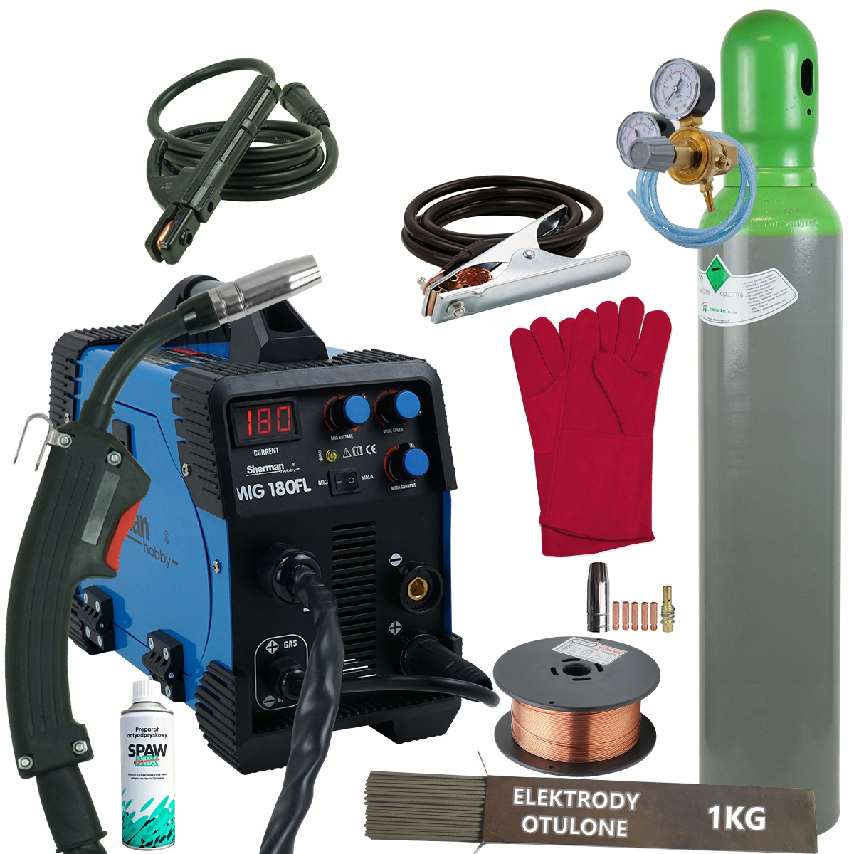 SHERMAN MIG 180fl MMA IGBT инвертор 230V 180A