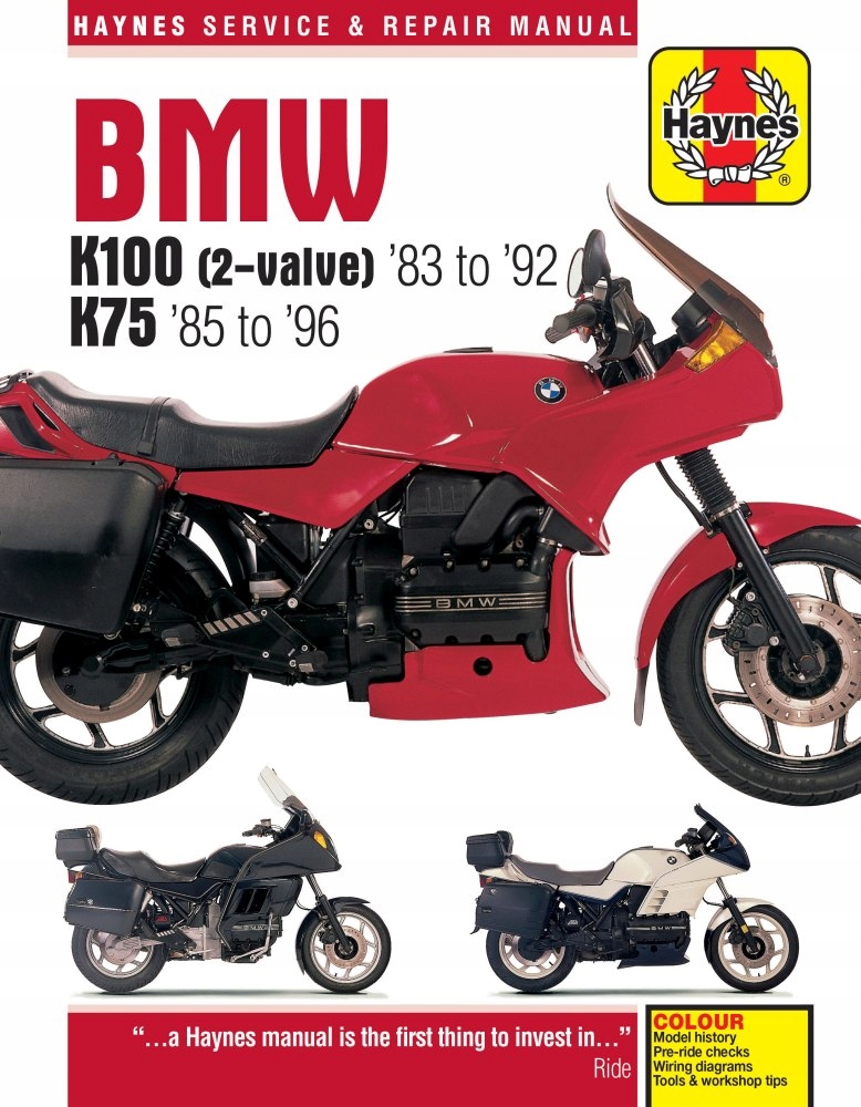 Bmw K 75 100 (1983-1996) instrukcja serwisowa Haynes