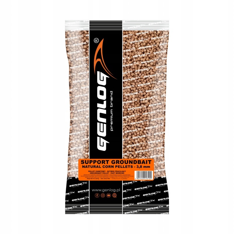 Genlog Pellet Kukurydziany Crazy Corn 3,8 mm 800 g naturalny pellet