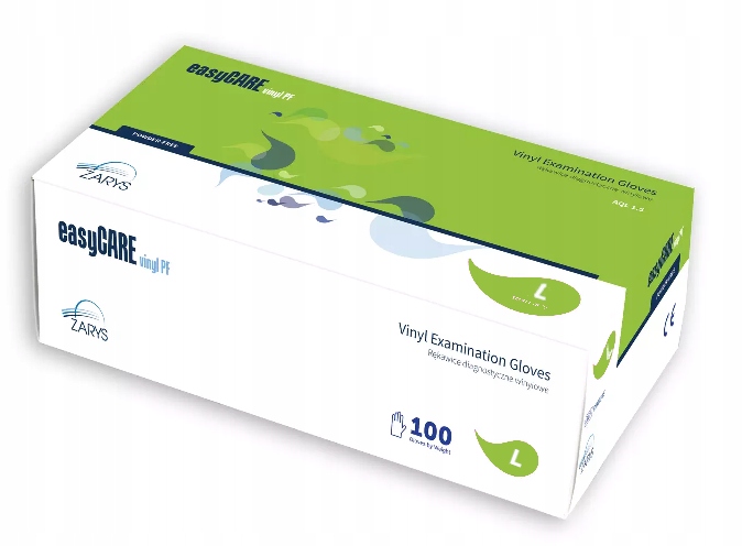 

Rękawice easyCARE winylowe, bezpudrowe, rozmiar L