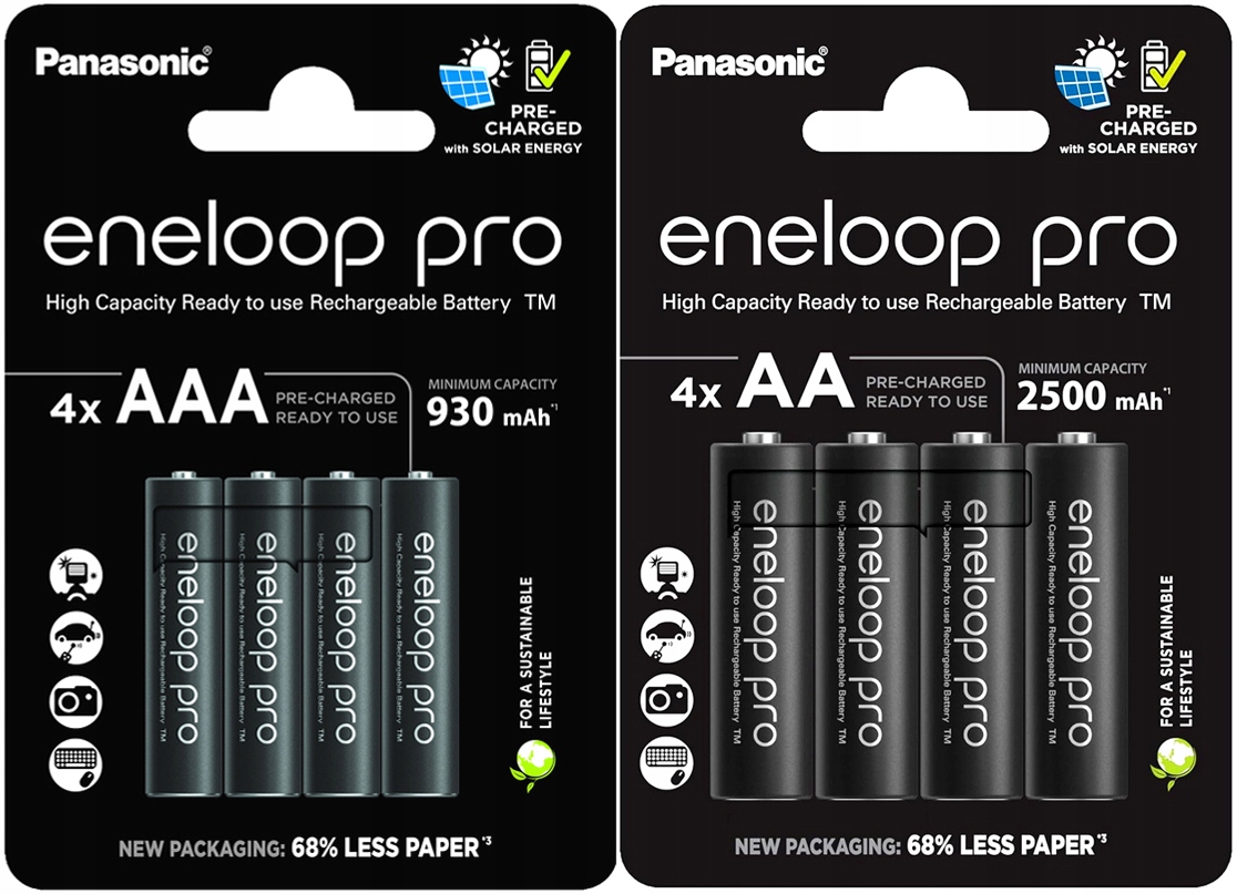 Baterie Panasonic Eneloop Pro R6 Aa 2500 mAh R3 Aaa 930 mAh