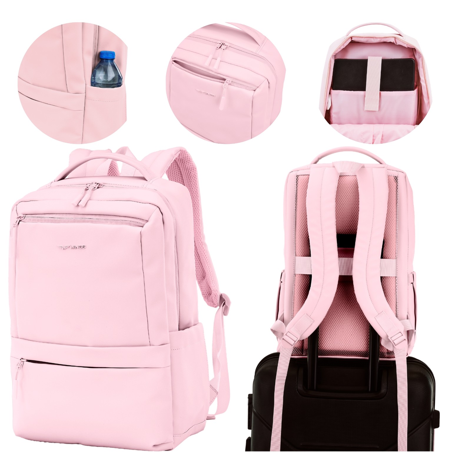 Plecak kabinowy Wings bagaż podręczny laptop 15,6 Wizz Air lekki pojemny