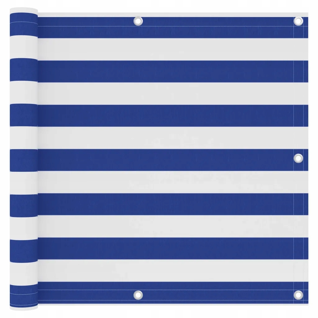 Voděodolná boční markýza Oxford Pu 90 x 500 cm bílo-modrá