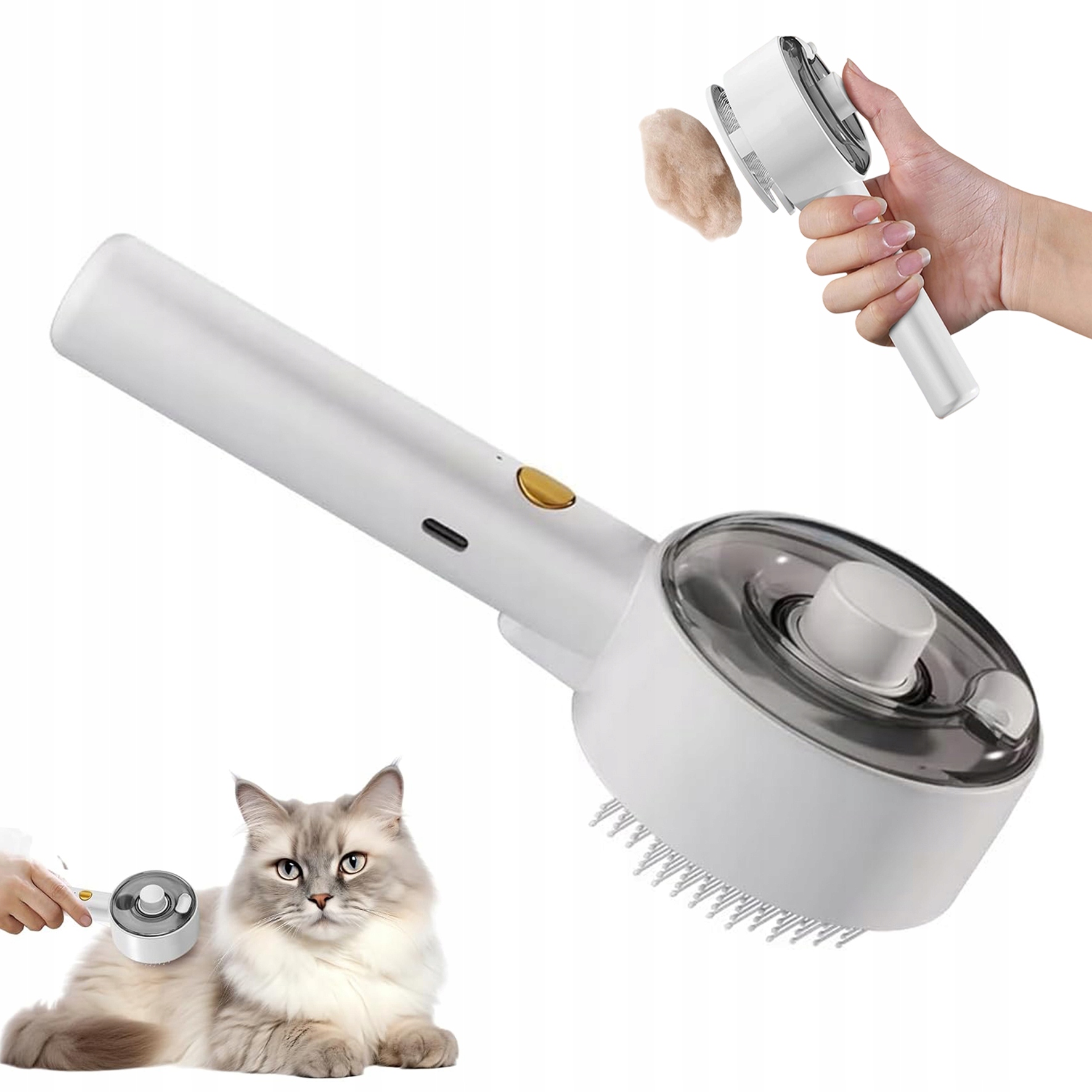 Levně Parní Kartáč Proti Statickému Elektrizování Pro Psy A Kočky Pro Zdravou A Lesklou Srst