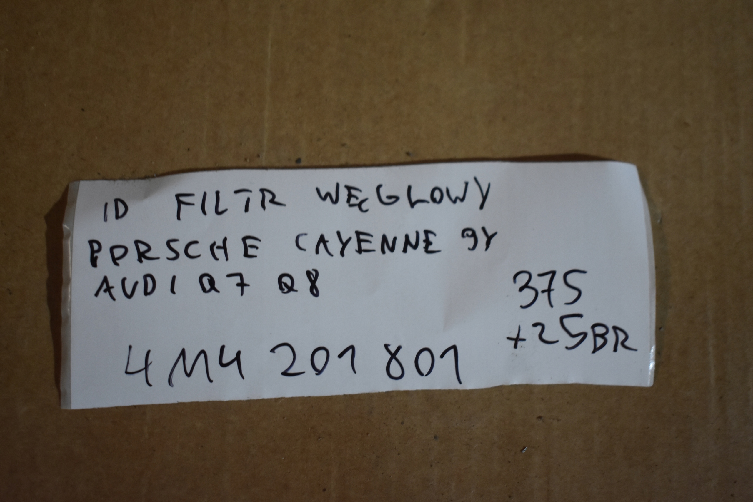 IDEALNY carbon filter PORSCHE CAYENNE 9Y AUDI Q7 Q8 1