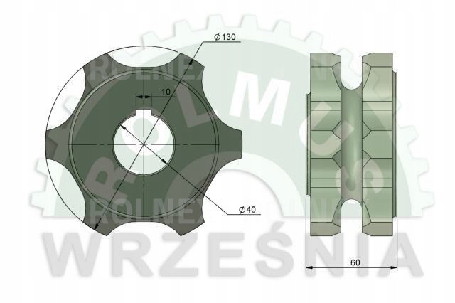 Zásuvkové kolečko pro drážku 10 Rolmus 220807003