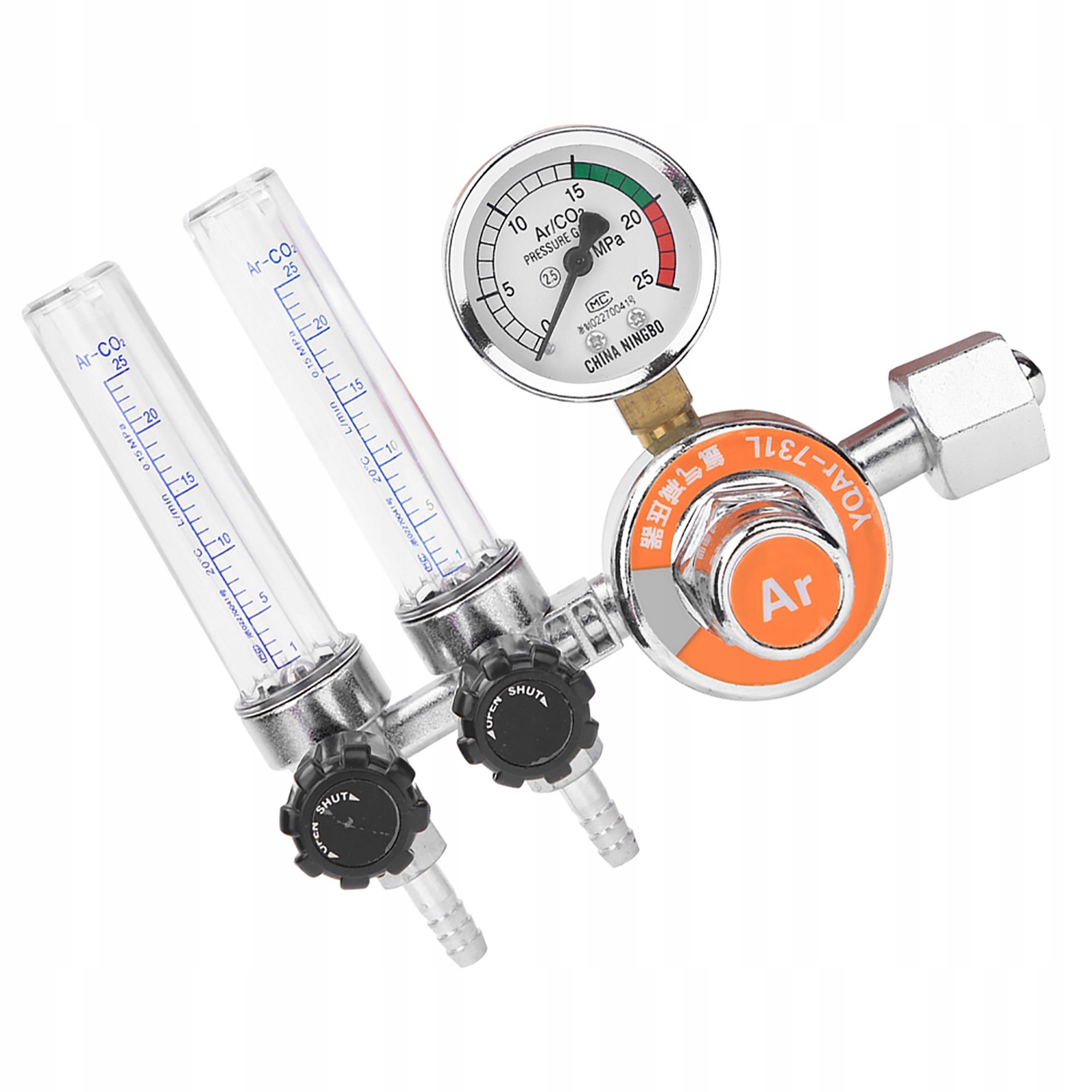 REGULATOR CIŚNIENIA ARGONU PODWÓJNA RURA ZE STOPU