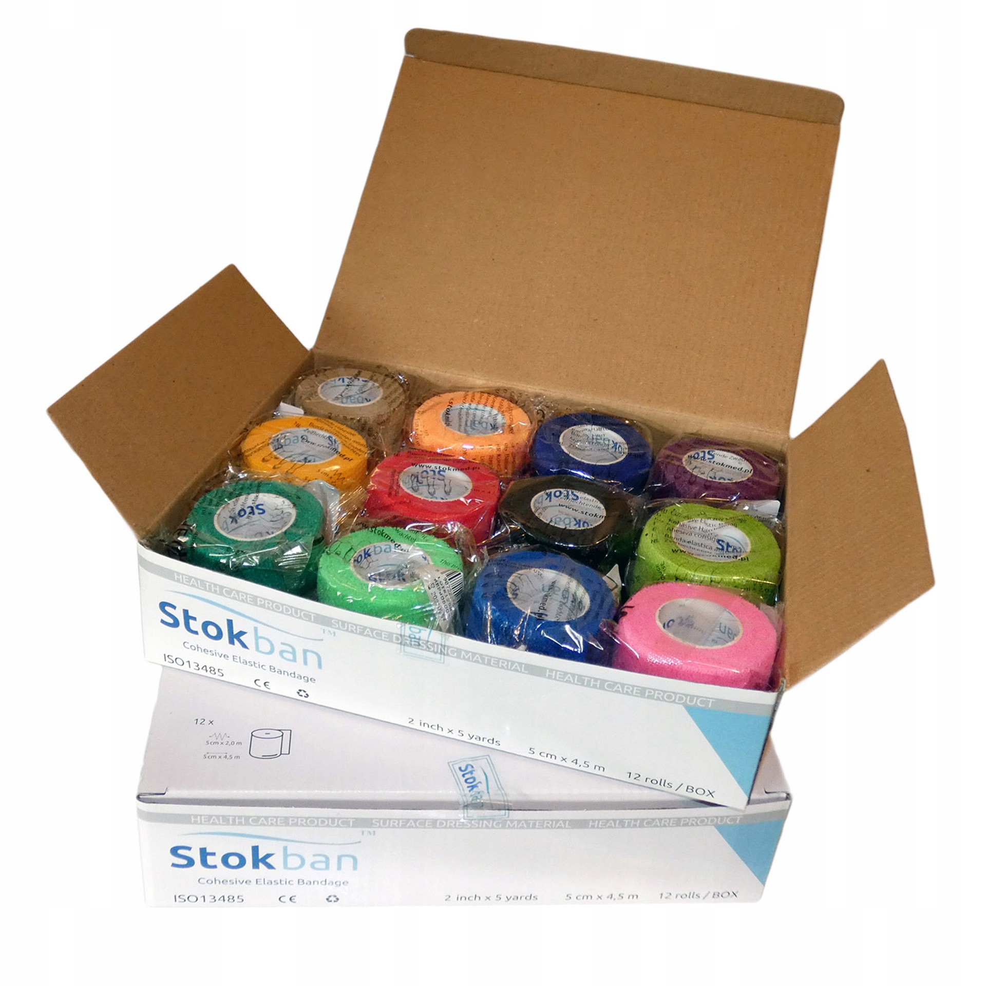 

Bandaż Kohezyjny (12 Sztuk, 10 CM, MIX Kolorów)