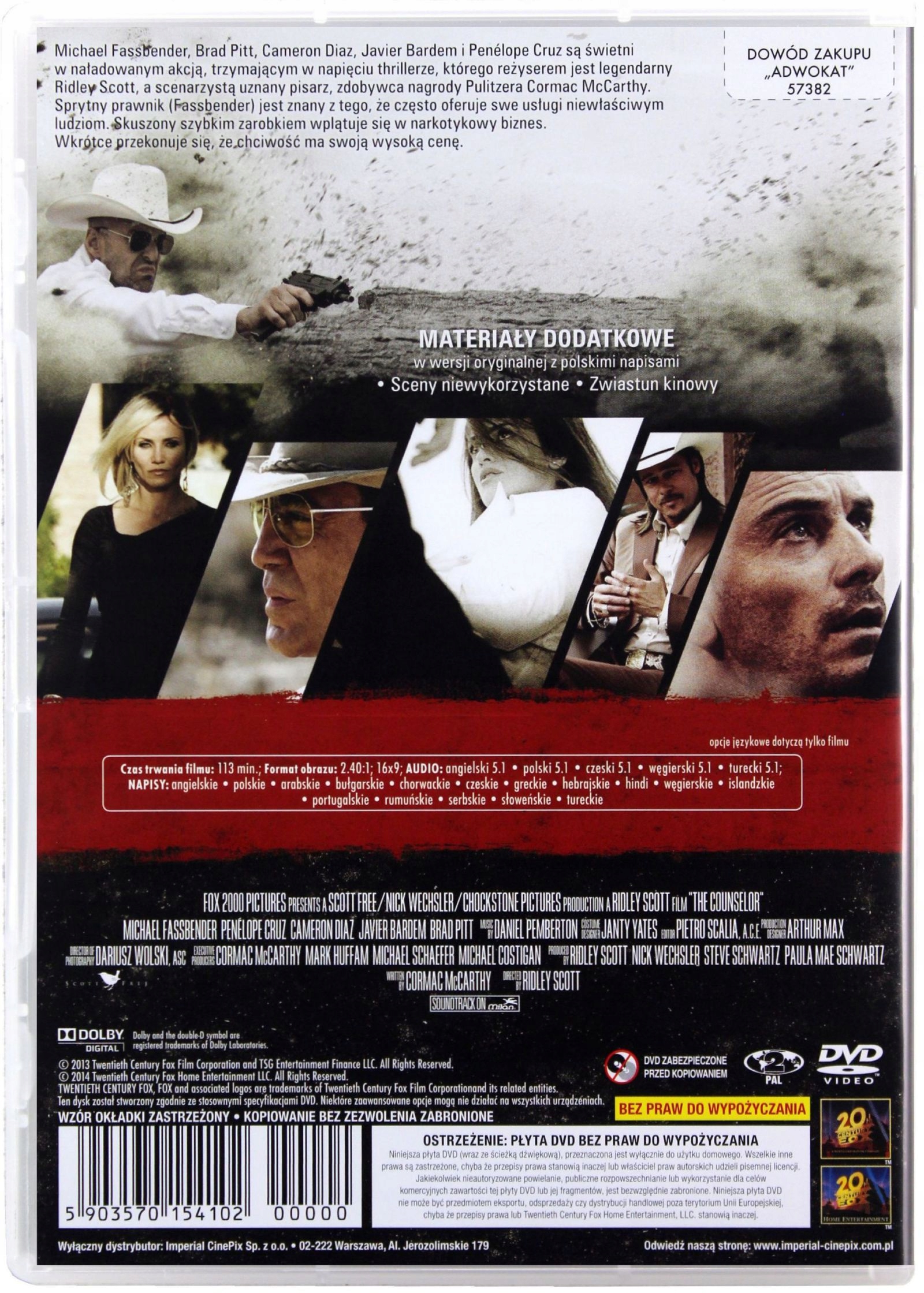 ADWOKAT (DVD) Stan opakowania oryginalne