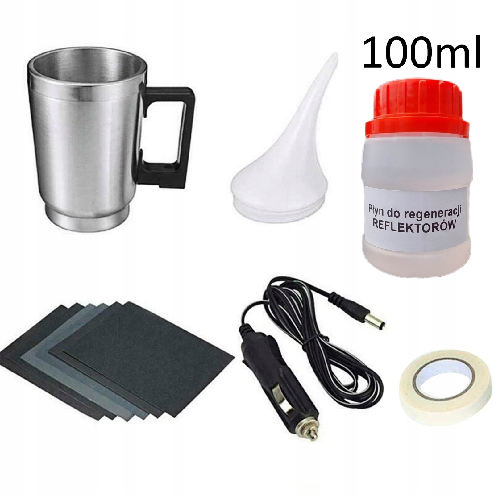 Czajniczek do regeneracji reflektorów lamp ZESTAW
