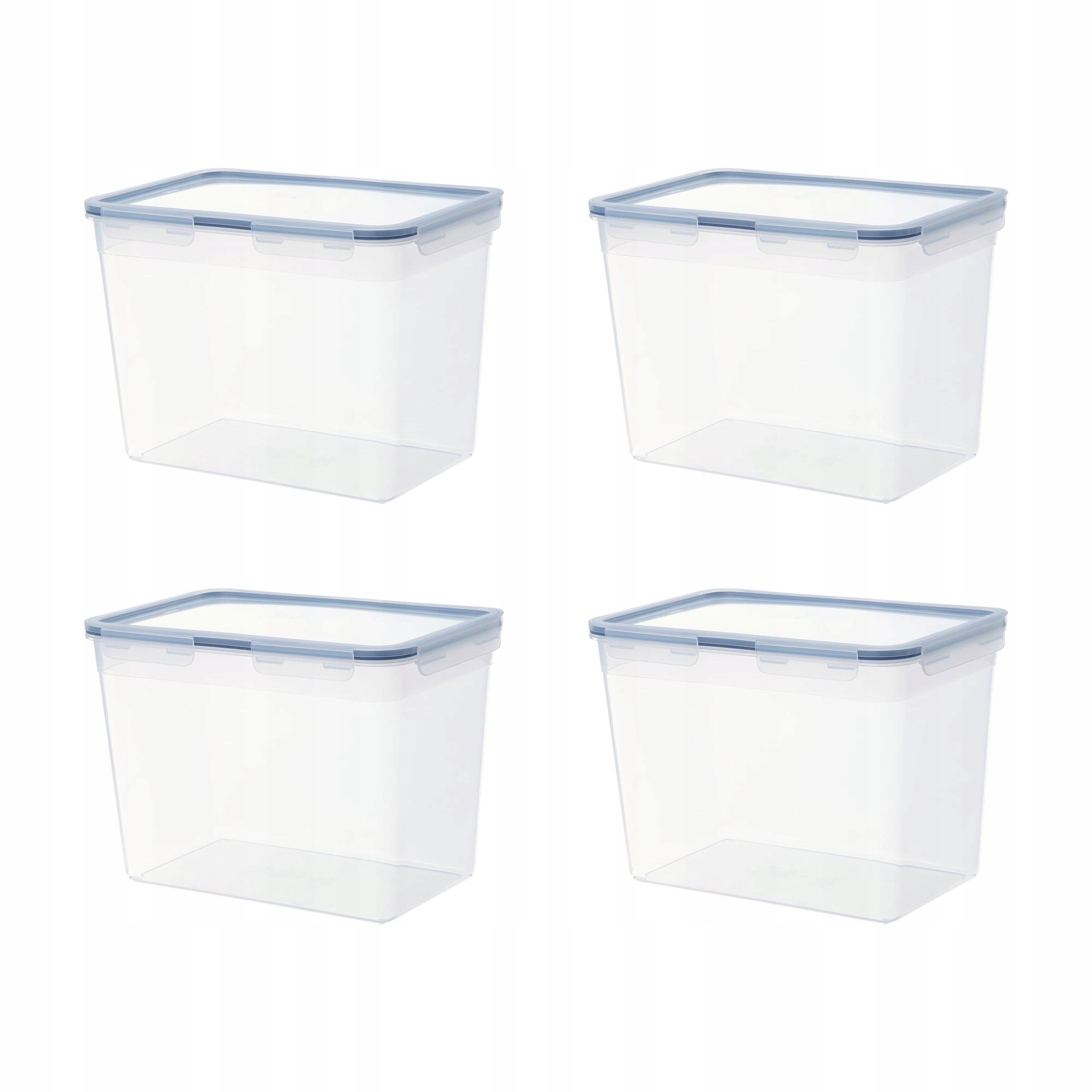 4 ks Nádoba na potraviny 10.6 l s víkem Ikea 365+