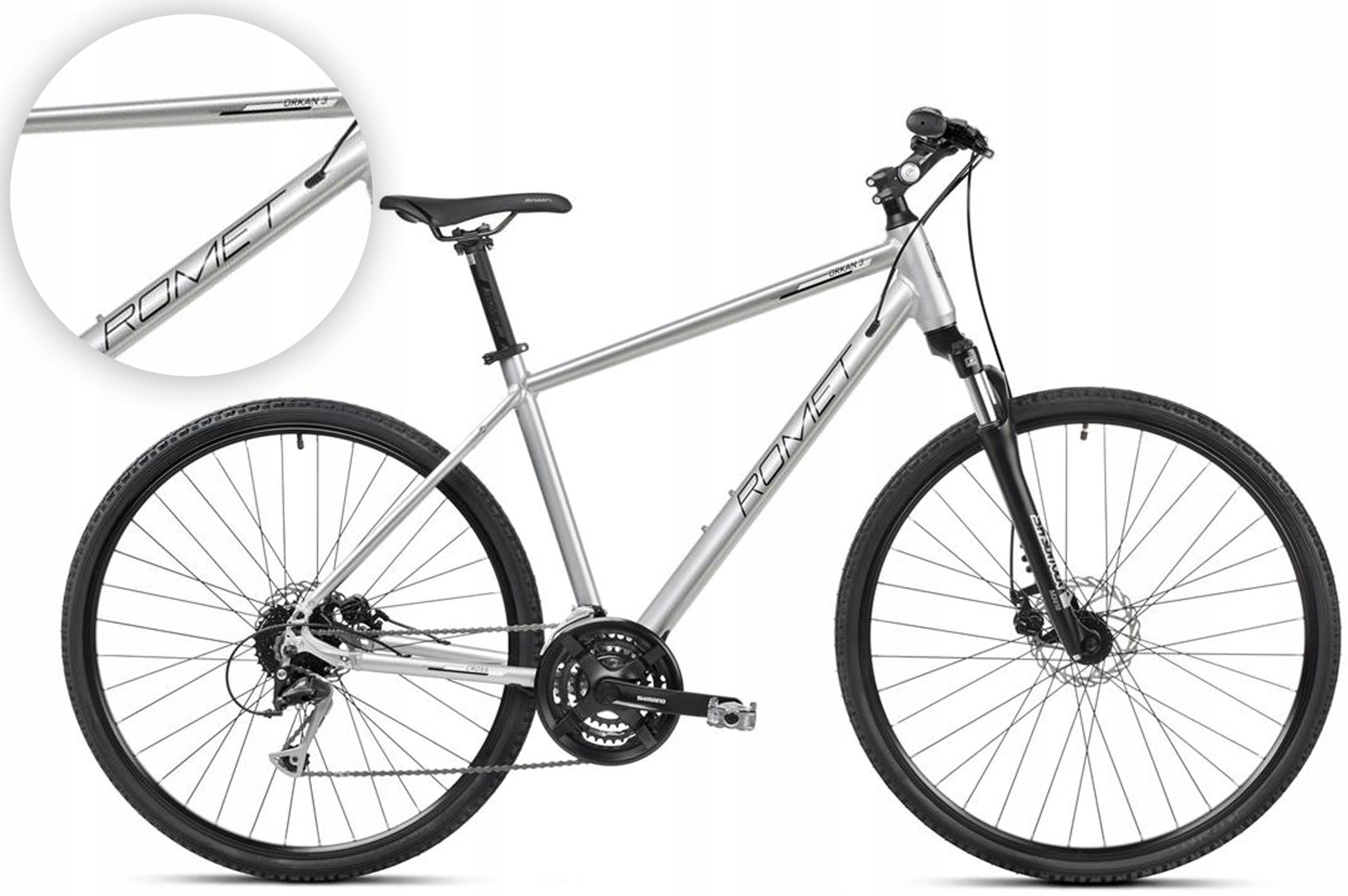 Rower crossowy 28" Romet Orkan 3 M rama M 18" srebrny czarny R25