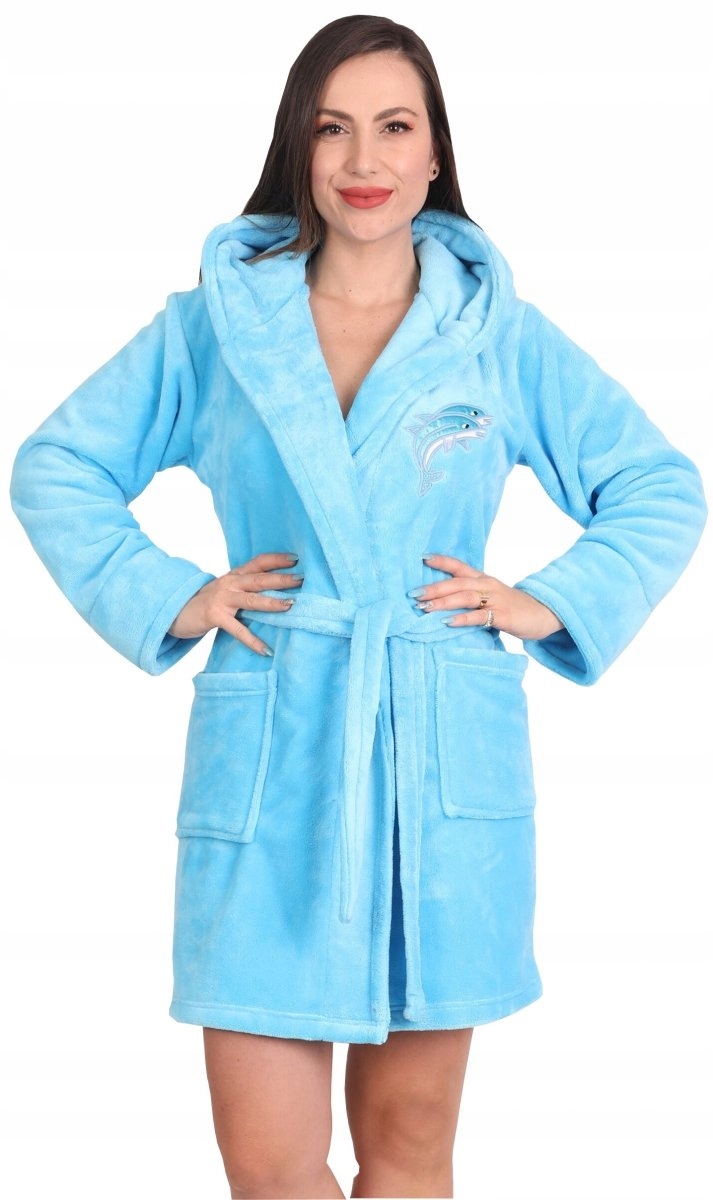 Wild Love Župan na pásek Delfinek R: modrý L