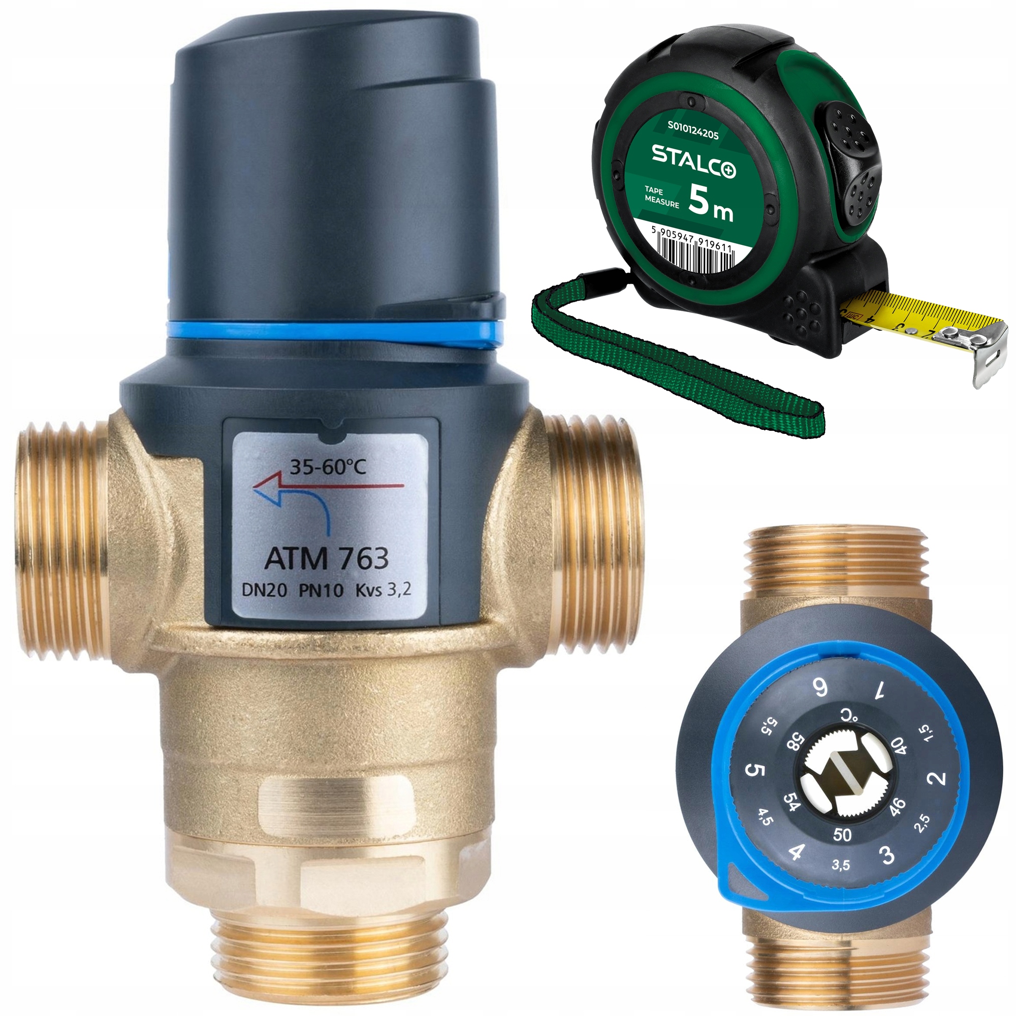 Termostatická Miešacia Ventilka Atm 763 1 Palcov 35-60 °C Kvs 3,2 m3/h Afriso