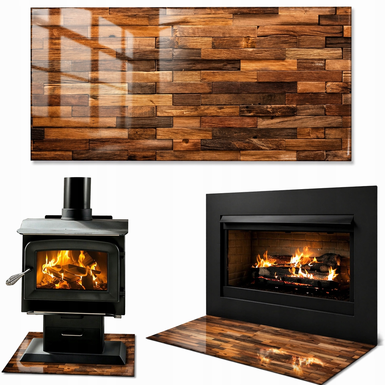 Sklo Pod Krb Tvrzené Sklo Podstavec Rozměr 50x52cm Grafika Parkety