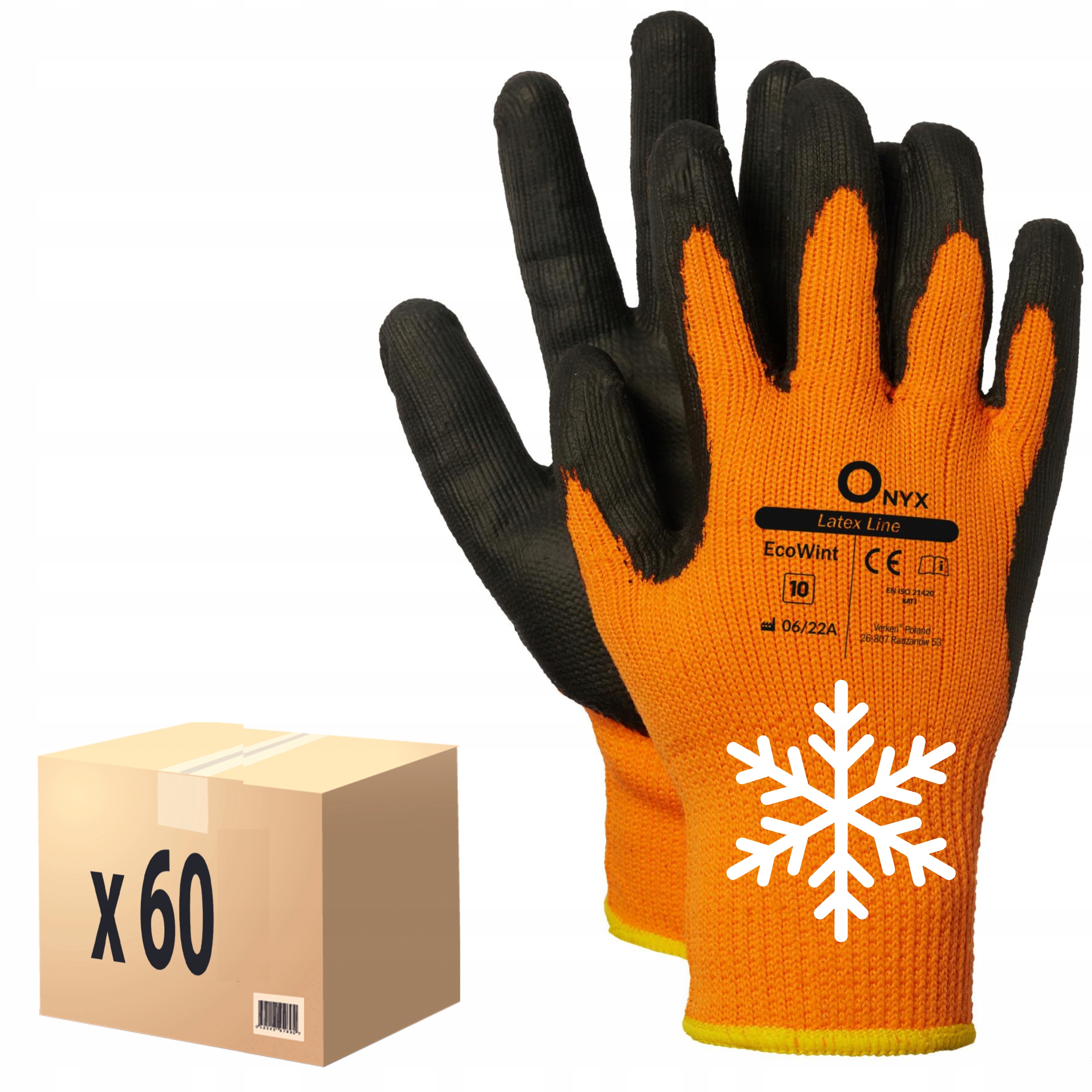 Rękawice robocze Ocieplane Zimowe rekawiczki 60par