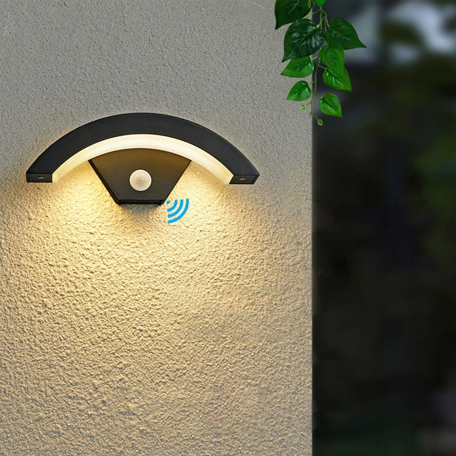 18W Venkovní nástěnné svítidlo Led Fasádní lampa Zahradní pohybový senzor IP65