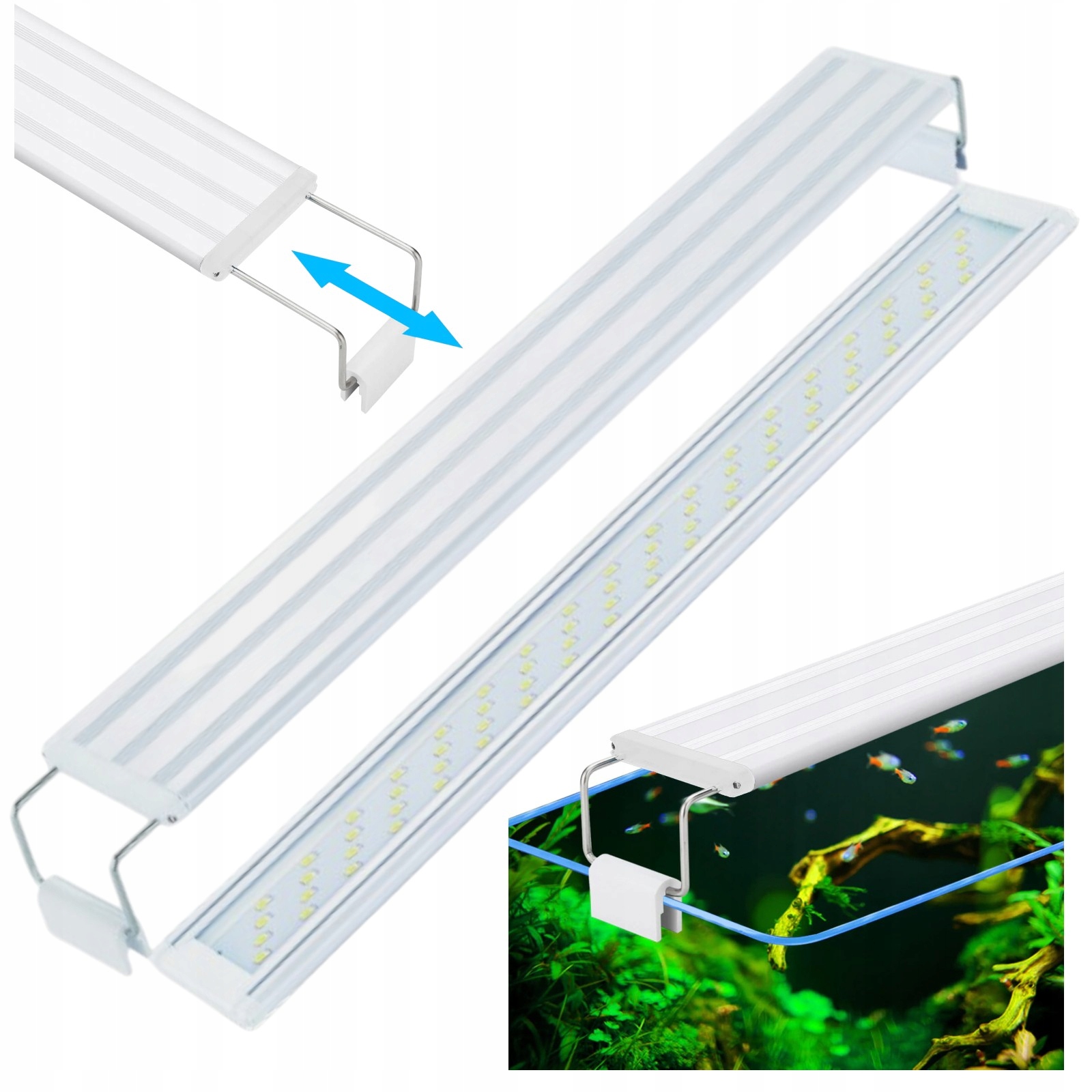Nowoczesna Lampa led do akwarium 100-110cm 28w energooszczędna dla roślin