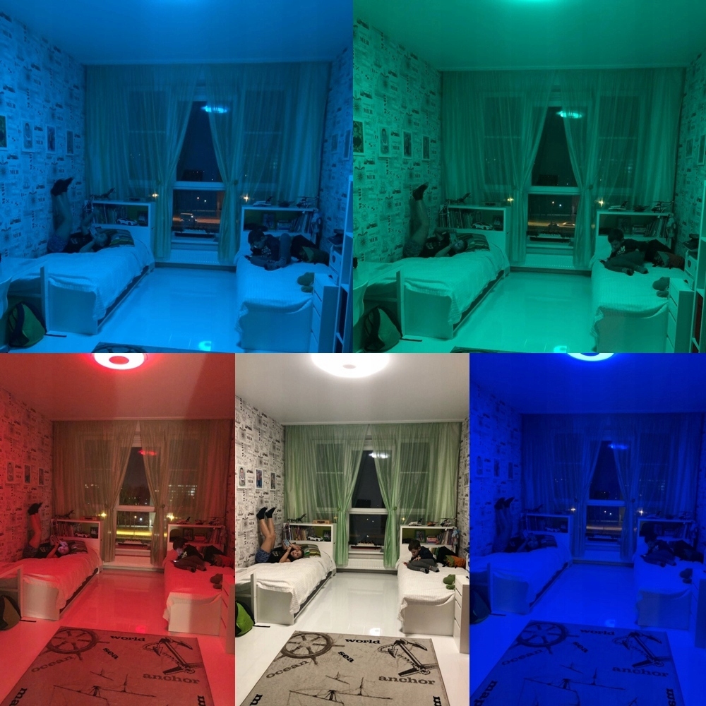 LAMPA PLAFON LED RGB 72W GŁOŚNIK BLUETOOTH+PILOT+ STEROWNIE APLIKACJA Szerokość produktu 50 cm