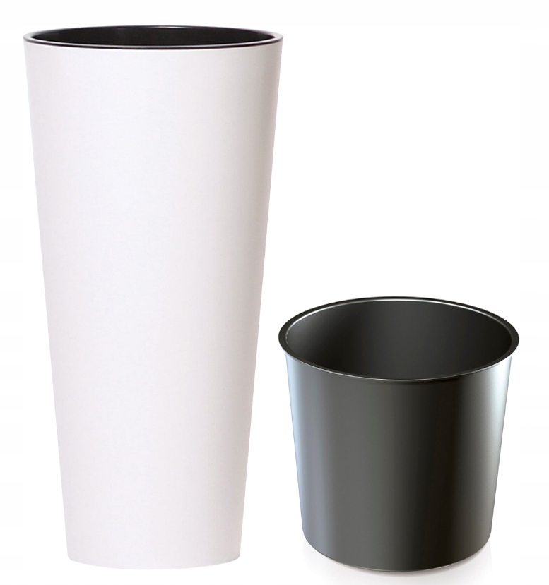 

Wysoka Donica Ogrodowa Tubus Slim Wkład Połysk h57