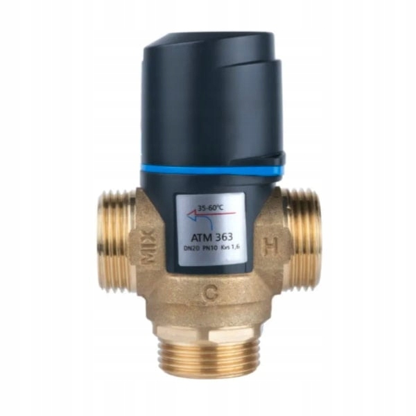Termostatický ventil Atm 363, G1", 35-60°C, Kvs 1,6 Afriso 1236310