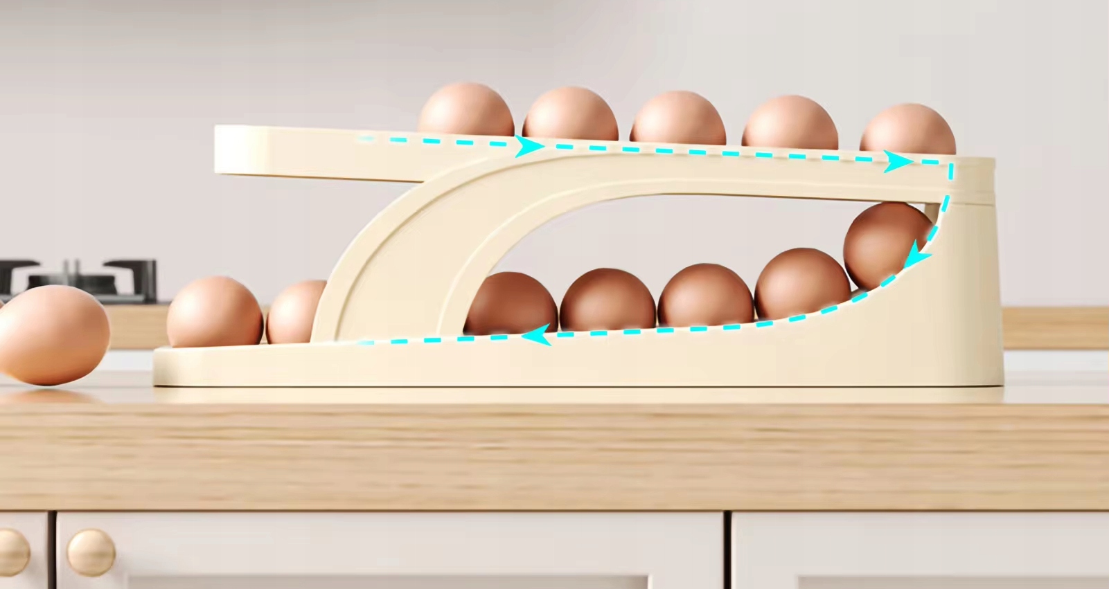 POJEMNIK NA JAJKA DO LODÓWKI PODAJNIK JAJEK ORGANIZER REGAŁ STOJAK PUDEŁKO Marka inna