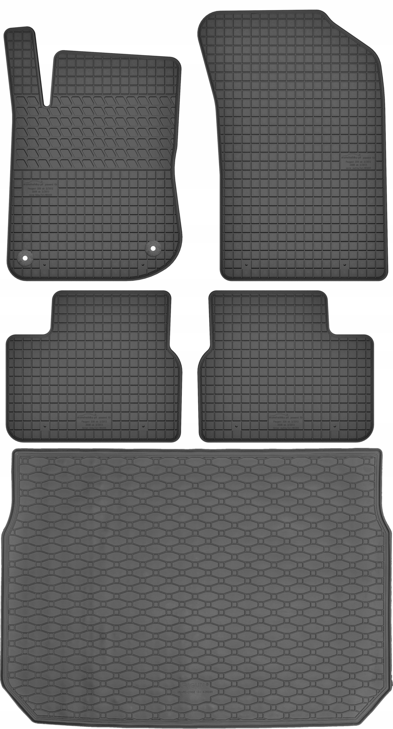 Peugeot 2008 I Suv 2013-2019 Set Koberce batožinový priestor