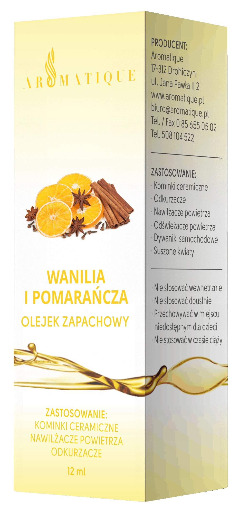 

Wanilia I Pomarańcza Olejek Zapachowy Aromatique