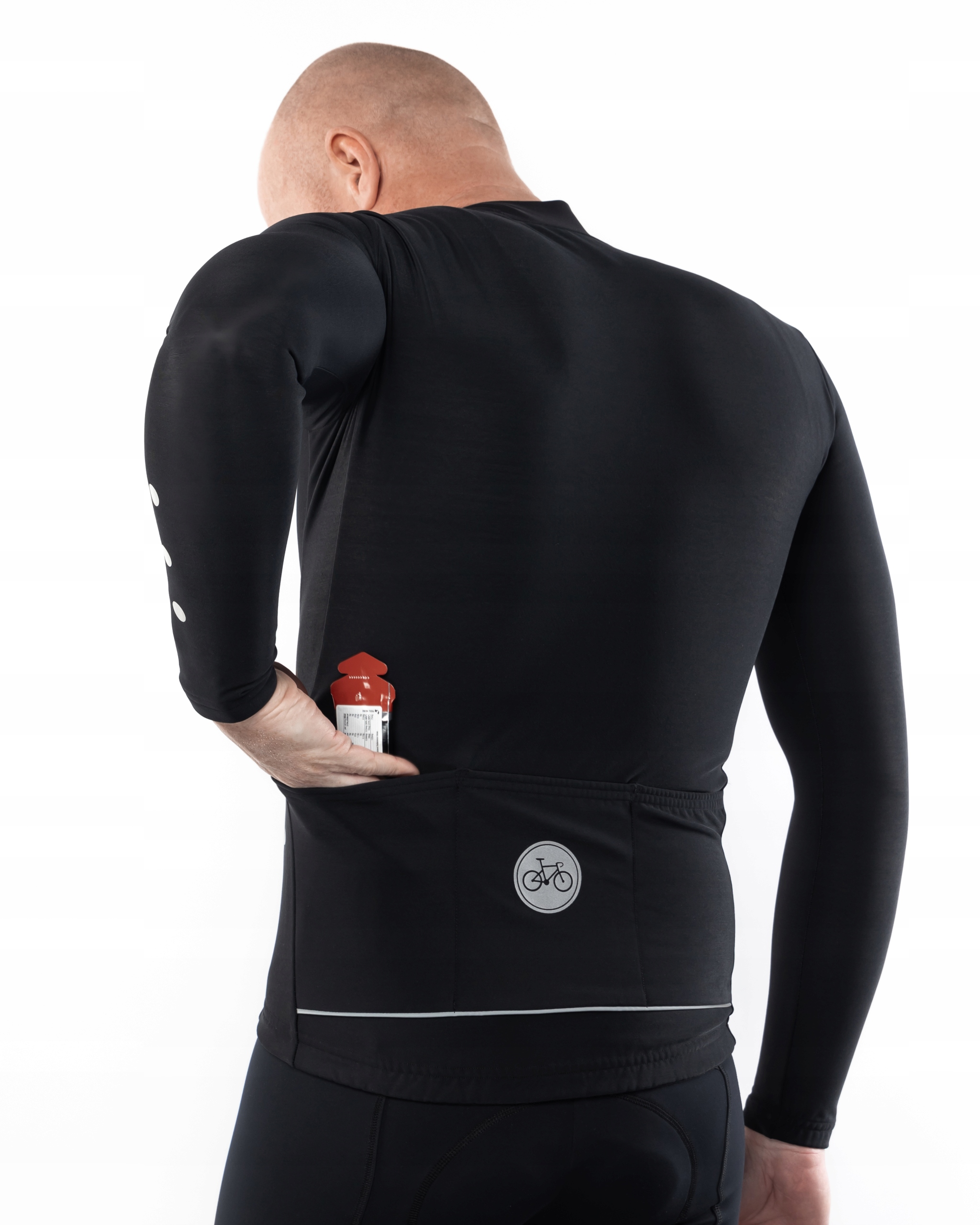 OCIEPLANA BLUZA KOLARSKA CZARNA XL, ODBLASKI, LOKOSPORT, SZOSOWKA. Kod producenta KDR_BY