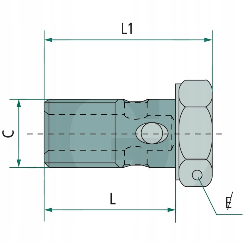 GRANIT Śruba drążona 3/8 BSP 31mm 39mm C 3/8" 32 Producent części Granit