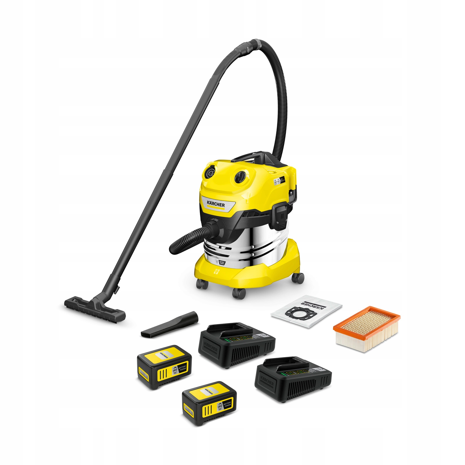 Akumulatorowy odkurzacz uniwersalny Wd 4-18 S Dual Battery Set z baterią