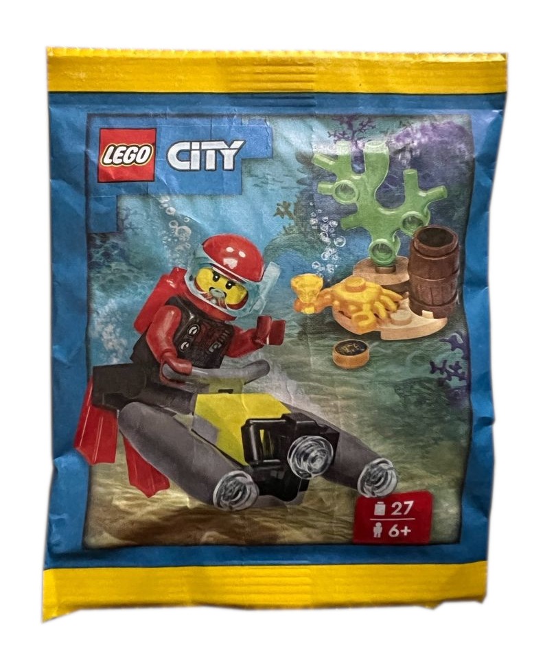 Lego City Minifigure Polybag- Diver with Underwater Scooter #952311