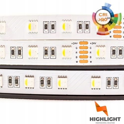 15 m Led pásik CRI90 Rgbw studený 5050 24V 19,2W 60D