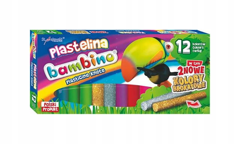 plastelina brokatowa 12kolorów BAMBINO — 11
