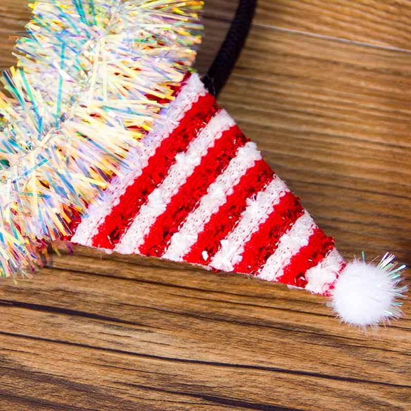 Świąteczna opaska na głowę ozdoba CZAPKA Z BĄBLEM Marka inna