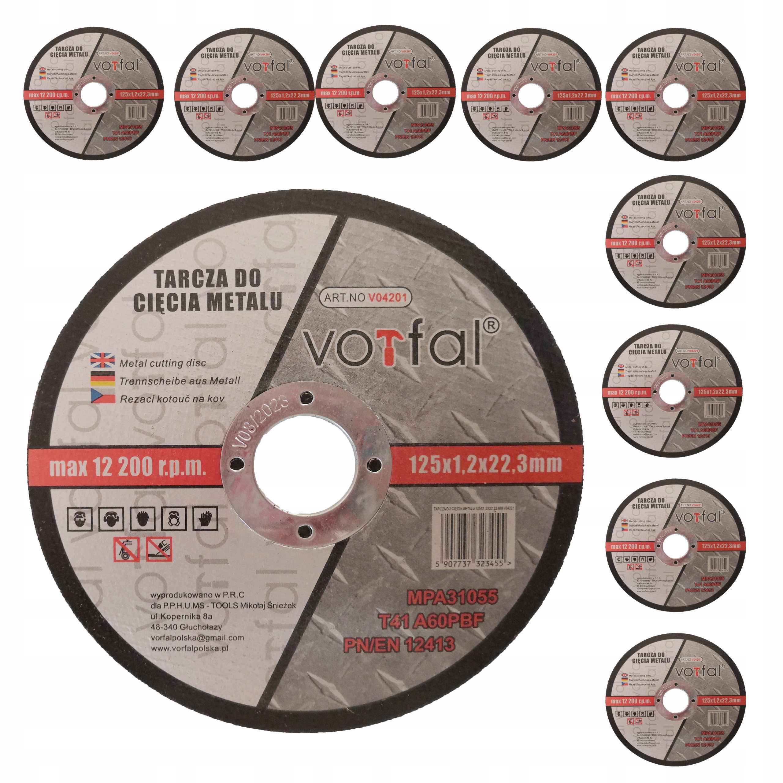 

Tarcza Tarcze Do Cięcia Metalu 125 X 1.2 Stali 10