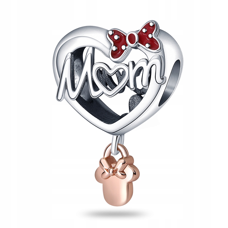 

Charms Serce Mama z kokardą zawieszka S925