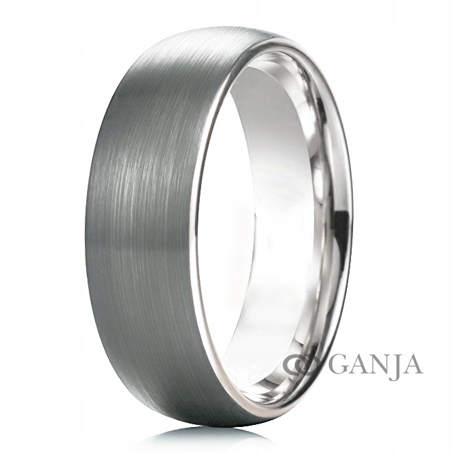 

Obrączka tytanowa półokrągła szer. 5mm wzór BT11