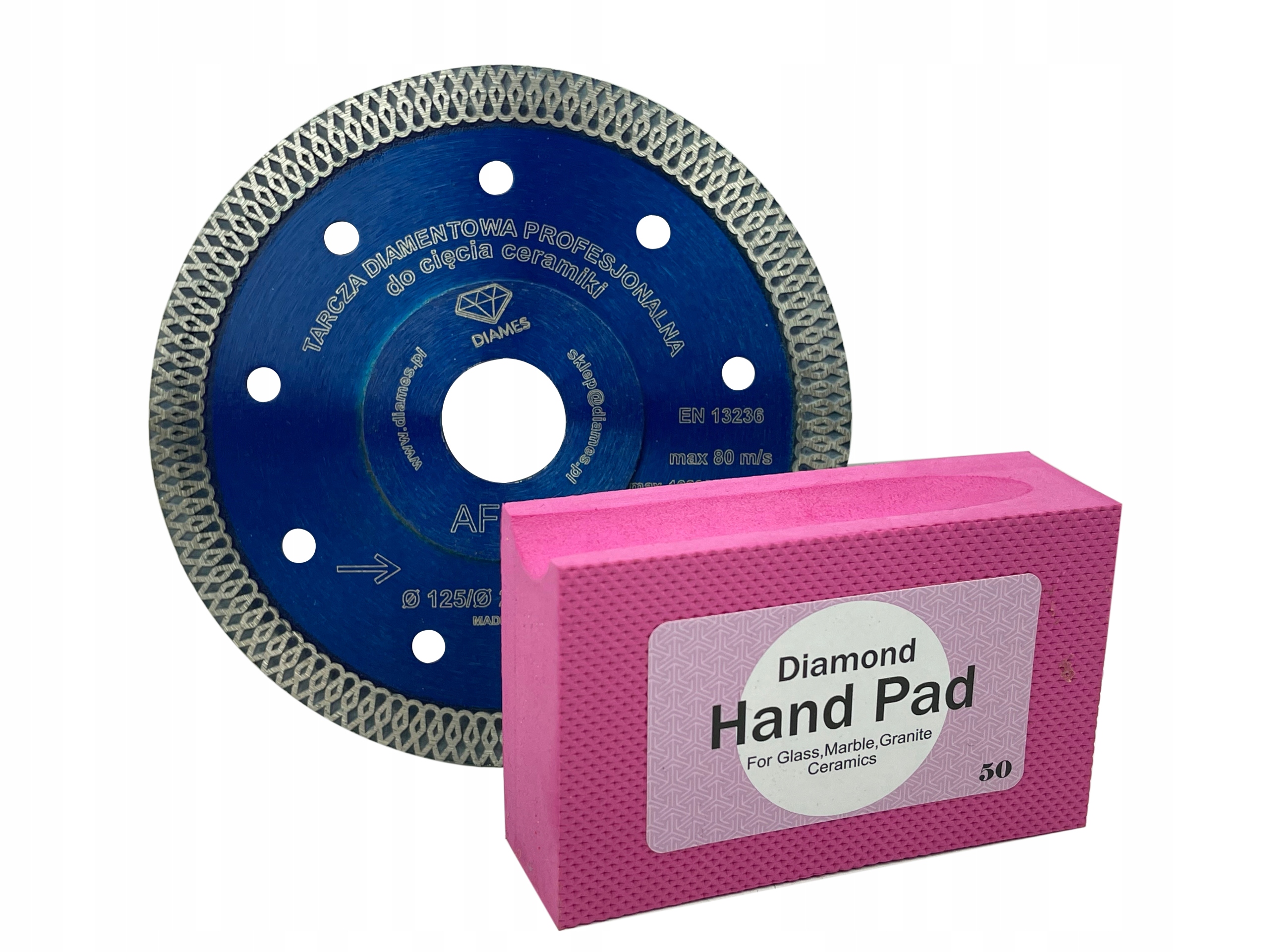 ZESTAW KOSTKA DIAMENT GRES PŁYTKA #50 TARCZA 125 Kod producenta CUBO_AFRA