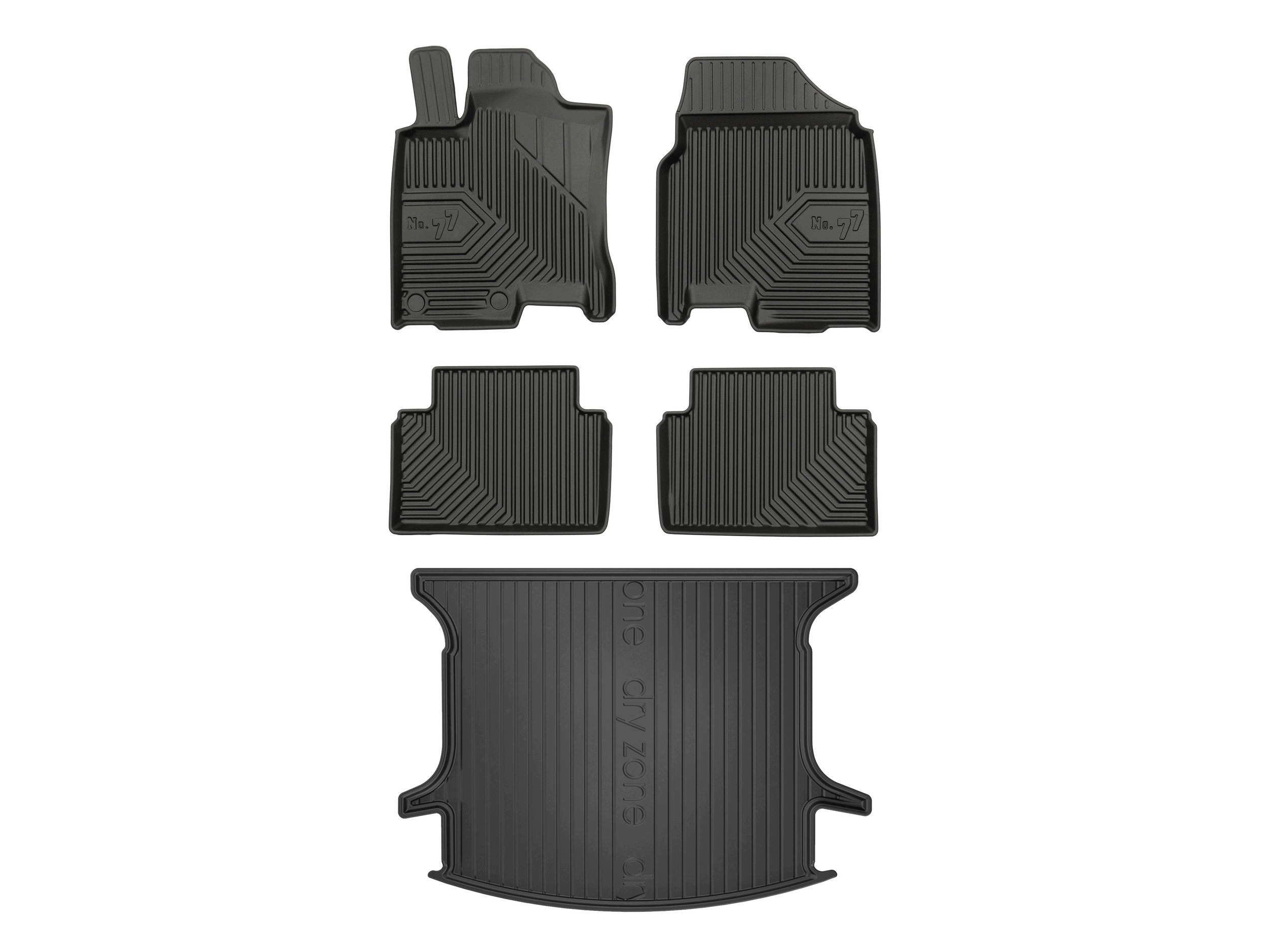 3D koberčeky rohož DryZone pre: Nissan Qashqai I 2006-2013 Suv 5 kusov