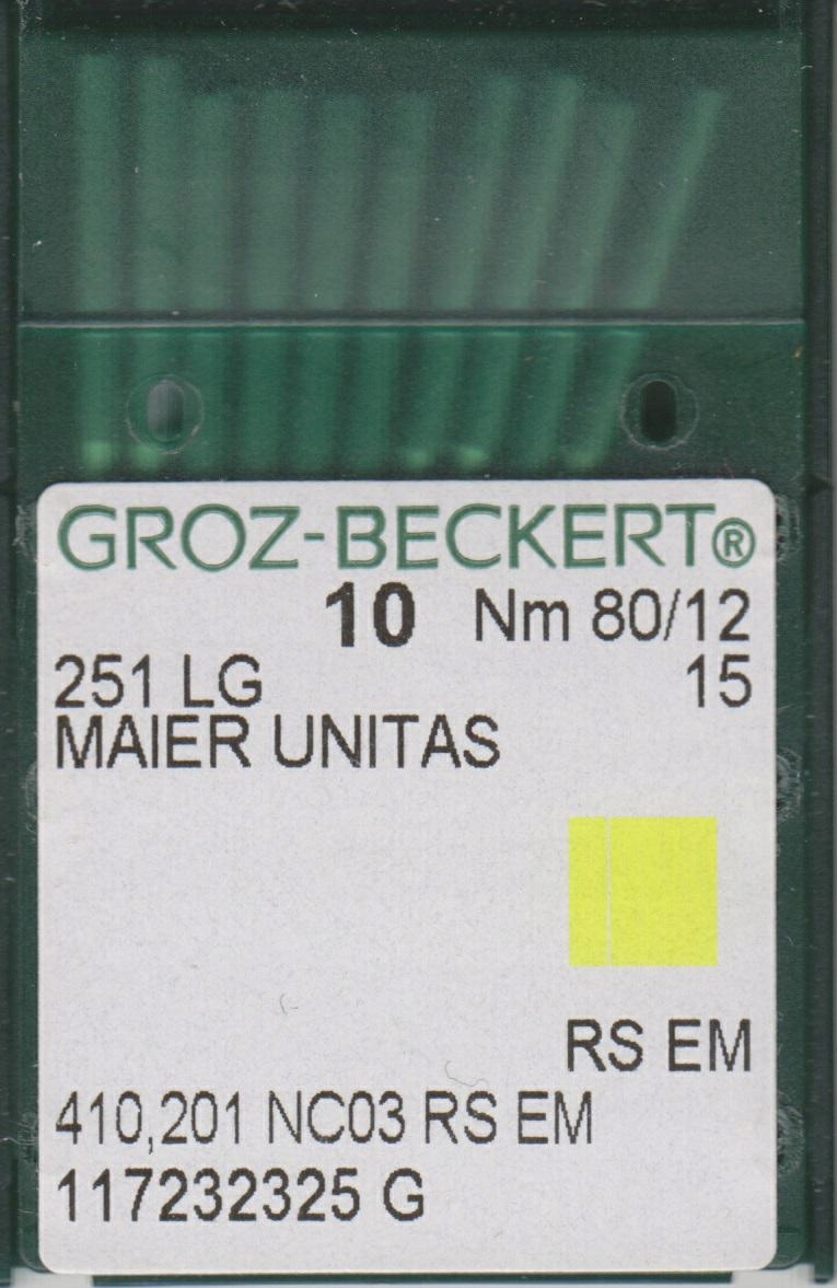 Jehly do stroje podšívky Groz-Beckert 251LG 80 10 Ks