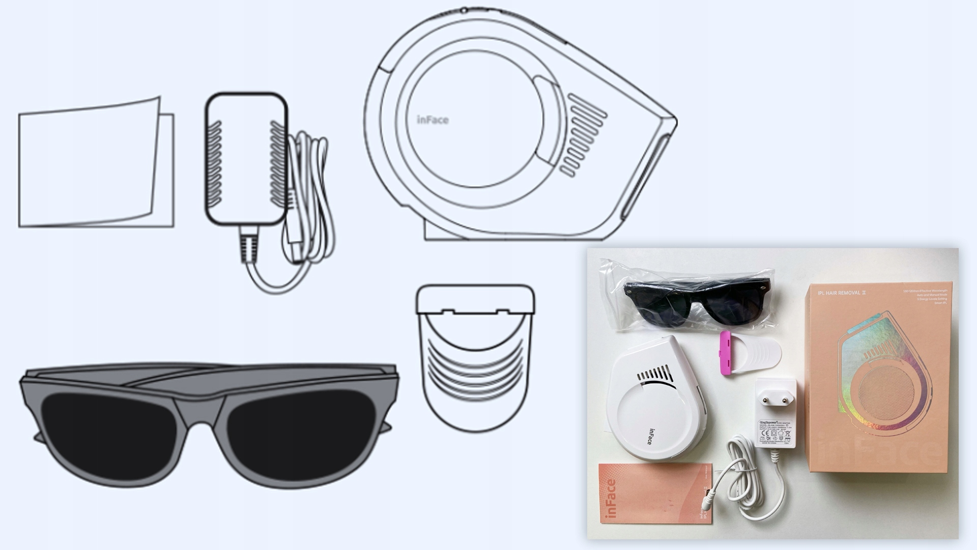 inFace DEPILATOR IPL BEZBOLESNY BEZPIECZNY ZH-01F do użytku domowego Sposób depilacji impuls światła