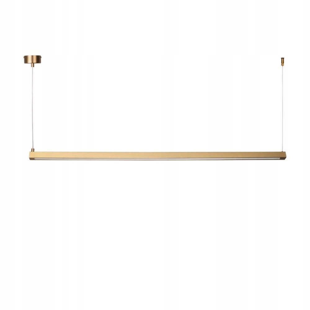 Drevená tyč s pozlátením, závesná lampa BEAM-100 Led zlatá 100 cm