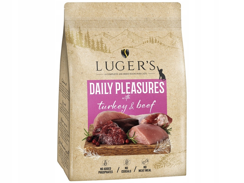 Levně 2X Luger’s Daily Pleasures krmivo pro kočky krůta 1 kg