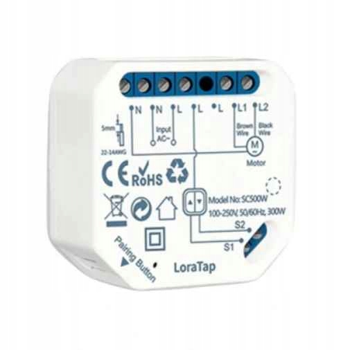 LoraTap WIFI przekaźnik moduł sterownik do rolet zasłon SC500W