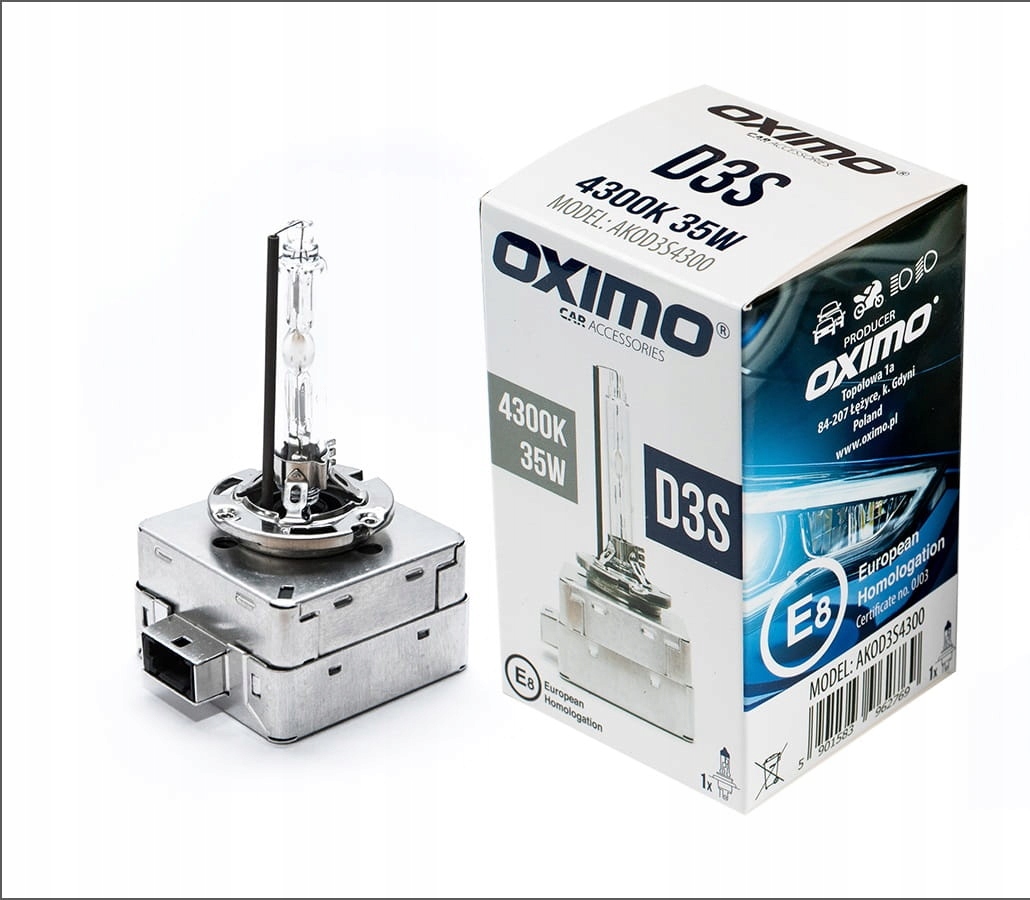Zarowka Xenon D3S 4300K Z Homolog.ue E8 Oximo OXIAKOD3S4300