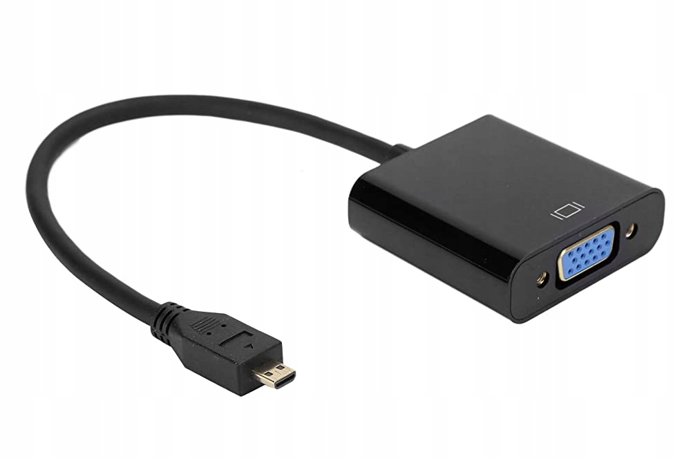 Adapter Konwerter z Micro HDMI do VGA D-Sub +AUDIO Marka WulkanCenPL