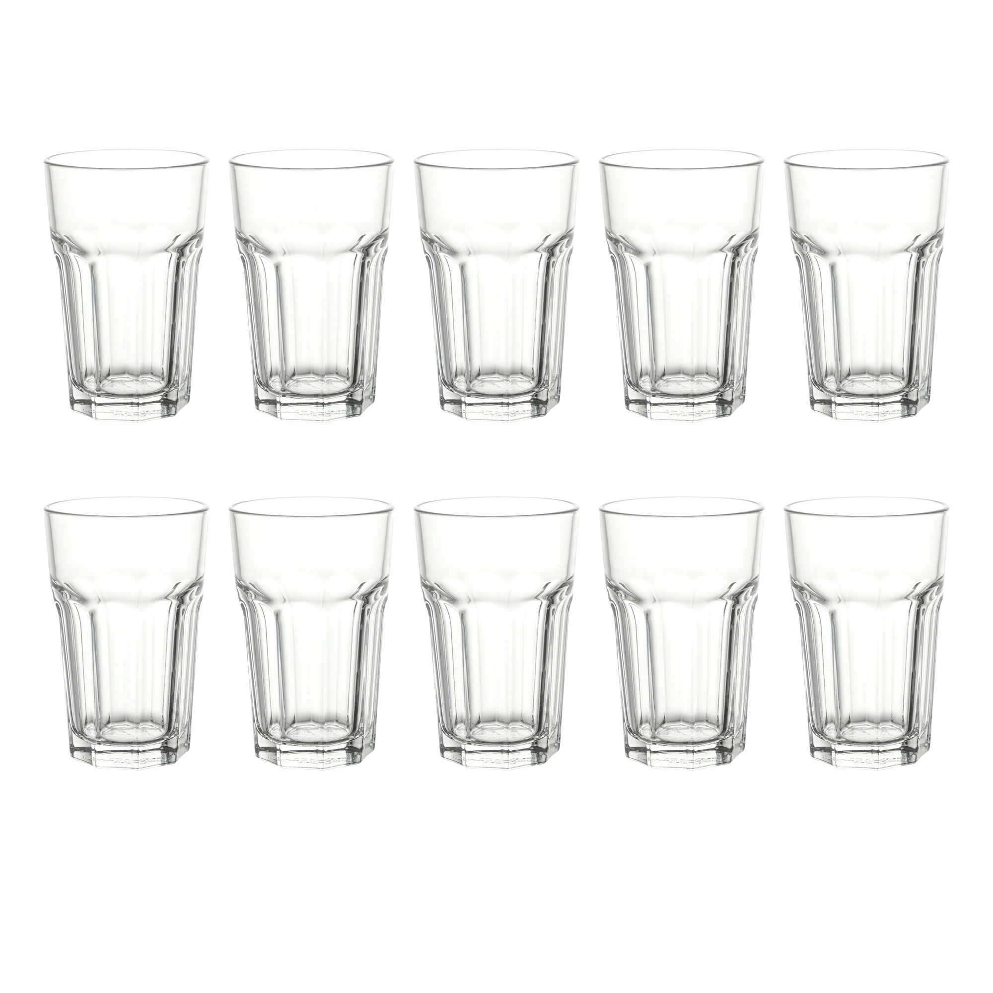 SZKLANKA ZESTAW POKAL 10 SZTUK SZKŁO 350 ML